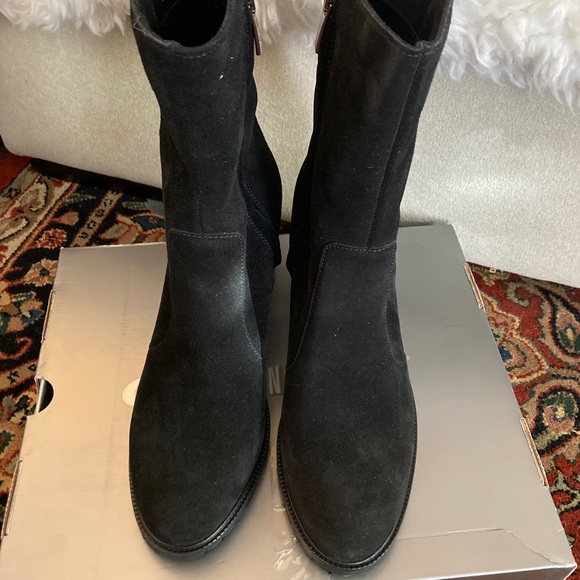 Black Suede Peppa Ankle Boots 